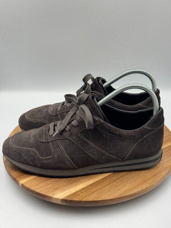 TOD\'S Men\'s Sport Sneakers Brown Calfskin Suede Lace Up Size 8.5/US 9.5 main image 4